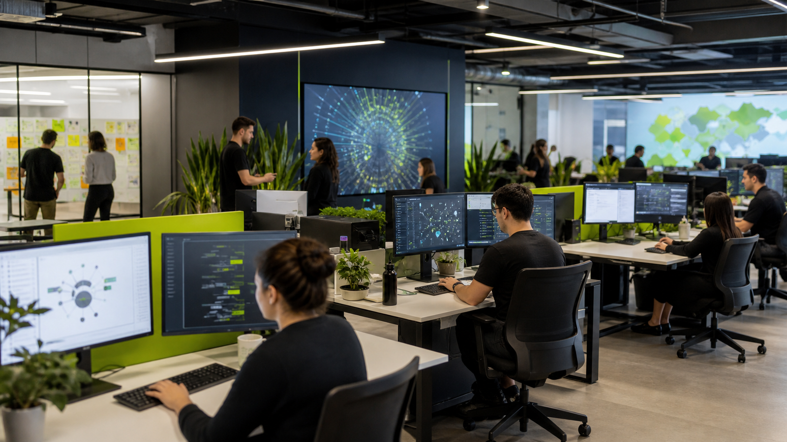 Original HoodWire editorial artwork for “Robinhood Says AI Is Becoming Part of Every Team’s Workflow”